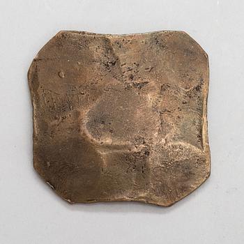 A Swedish copper plate coin,  1/2-daler, King Karl XII, 1718.