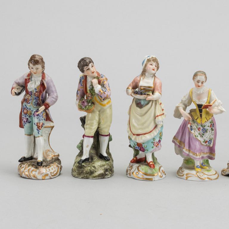 EIGHT EUROPEAN FIGURINES 19th/20th century.