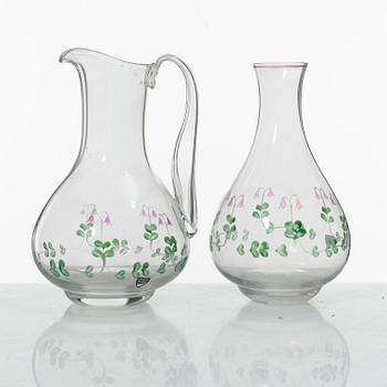 Eva Englund, a 27-piece 'Linnea' glass service, Orrefors.
