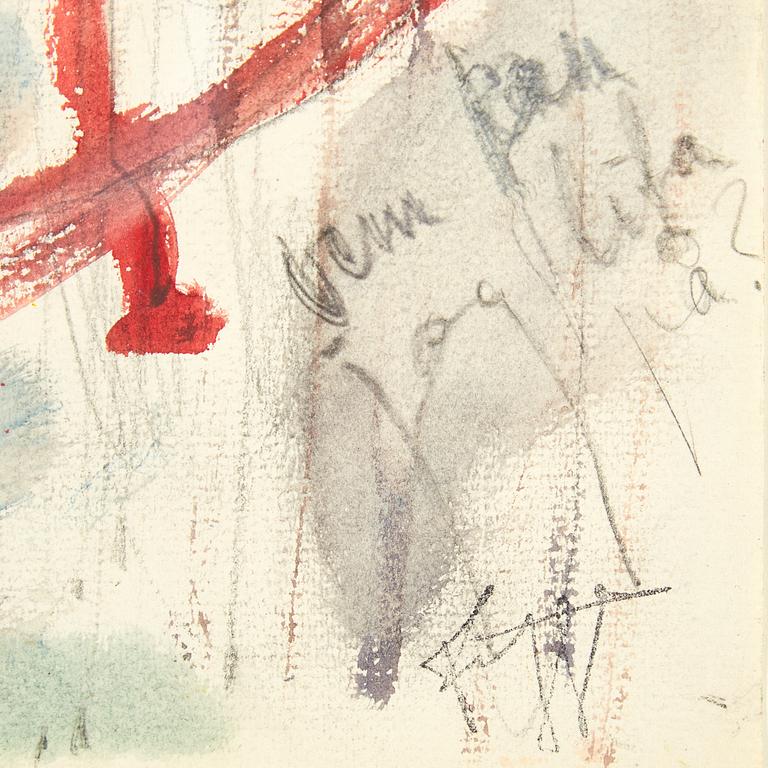 Eddie Figge, mixed media on paper, signed with stamp, executed around 1953.