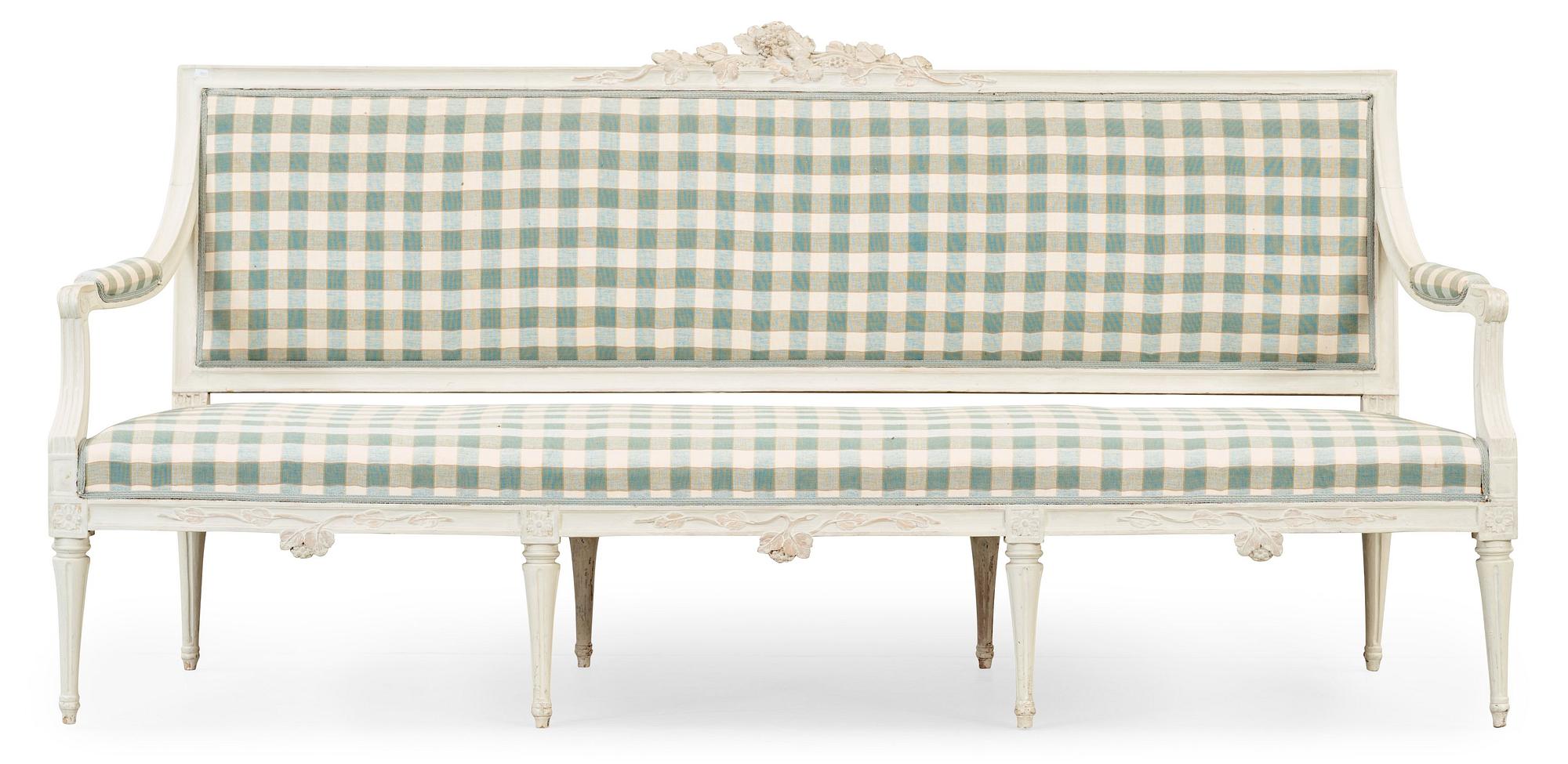 SOFFA, av Jacob Malmsten (mästare i Stockholm 1780-88). Gustaviansk.