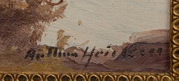 ARTHUR HEICKELL, olja på skiva, signerad.