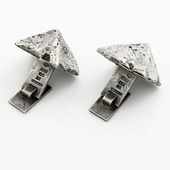 Björn Weckström, a pair of cufflinks, silver, Helsinki 1964.
