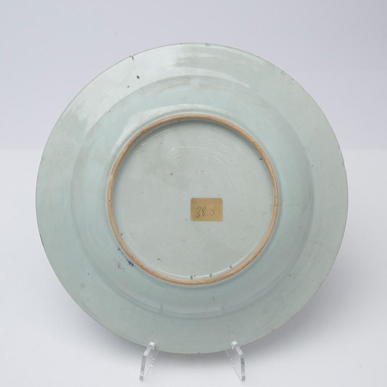 Tallrikar, 4 st, Kina, Qianlong (1736-95).