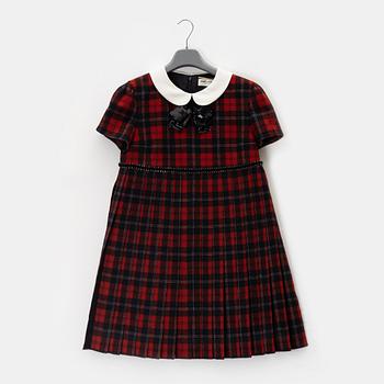 Yves Saint Laurent, a checked wool dress, size 36.