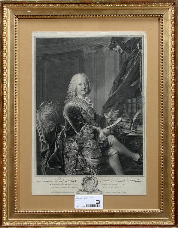 OKÄND KONSTNÄR, 2 st, kopparstick. 1700-tal.