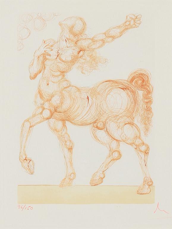 SALVADOR DALI, färgetsning, sign o numr 96/150.