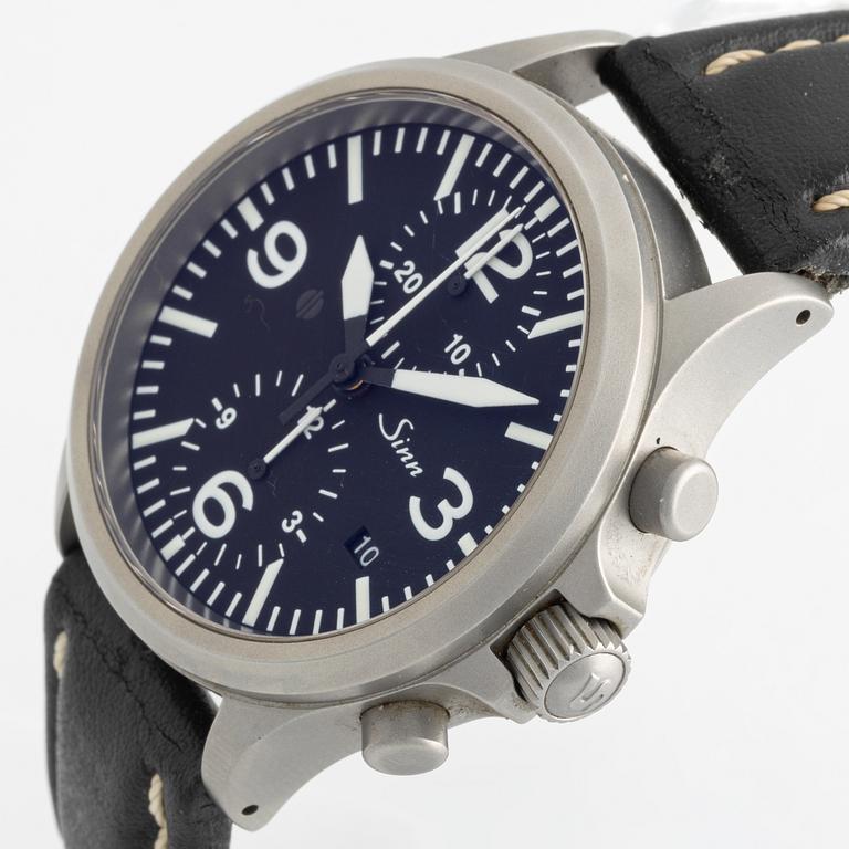 Sinn, Duochronograph, wristwatch, chronograph, 40 mm.