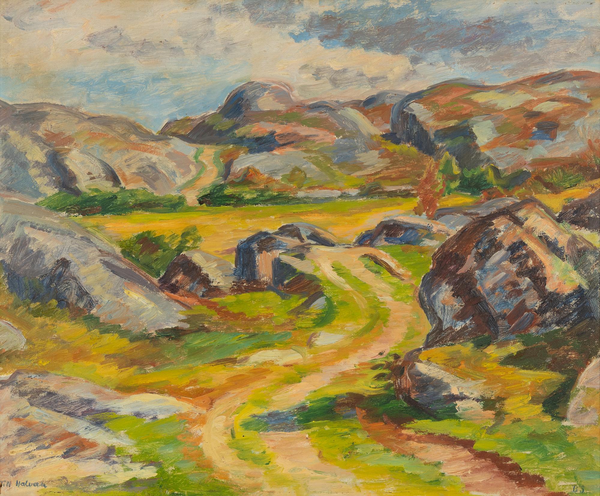 Birger Simonsson, oil on panel, signed BS.