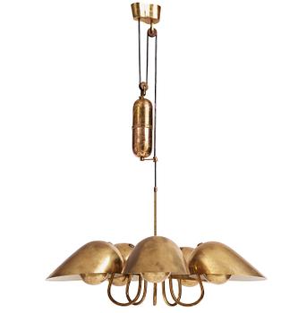 Carl-Axel Acking, a rare ceiling lamp model "1164", Bröderna Malmströms Metallvarufabrik, Malmö, 1940-50s.