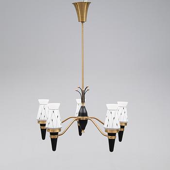 TAKLAMPA, 1900-talets mitt. Höjd ca 85 cm.