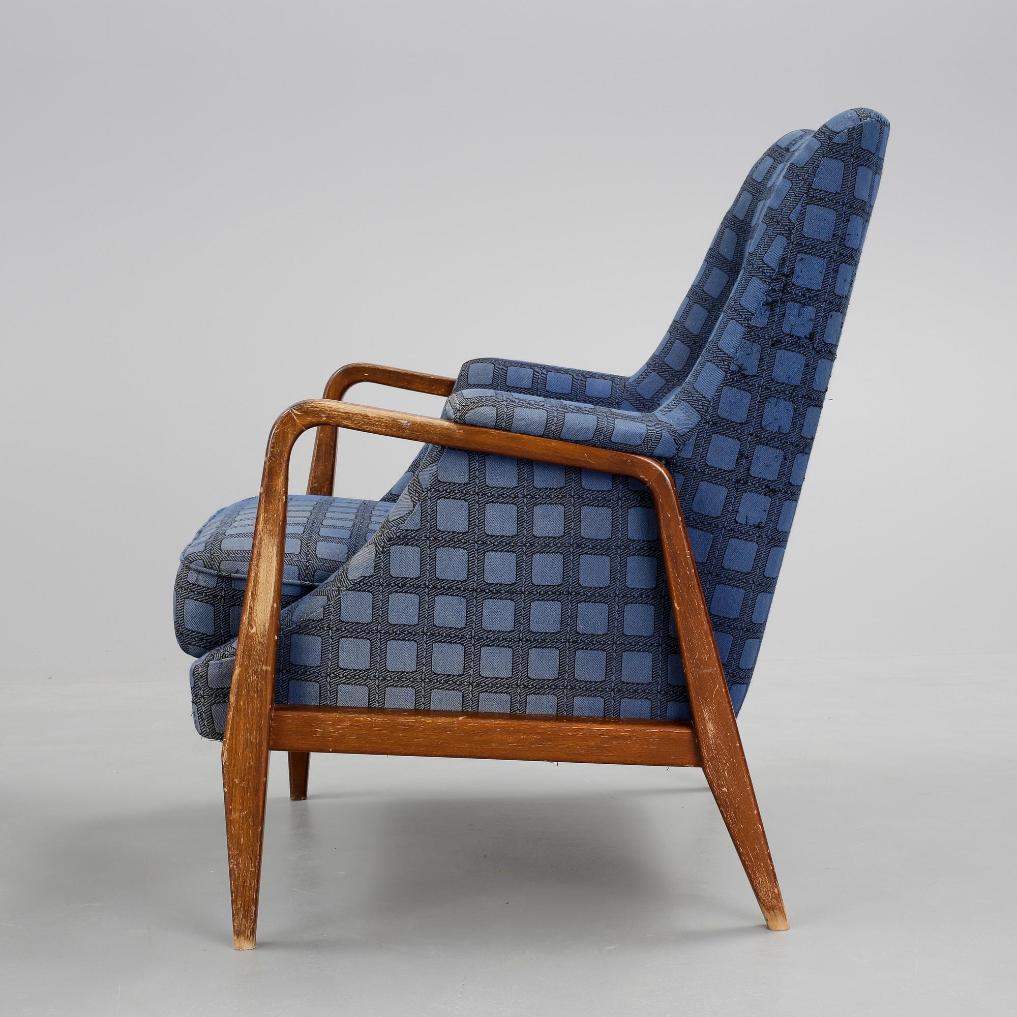SOFFA samt FÅTÖLJ, 1950/60-tal.