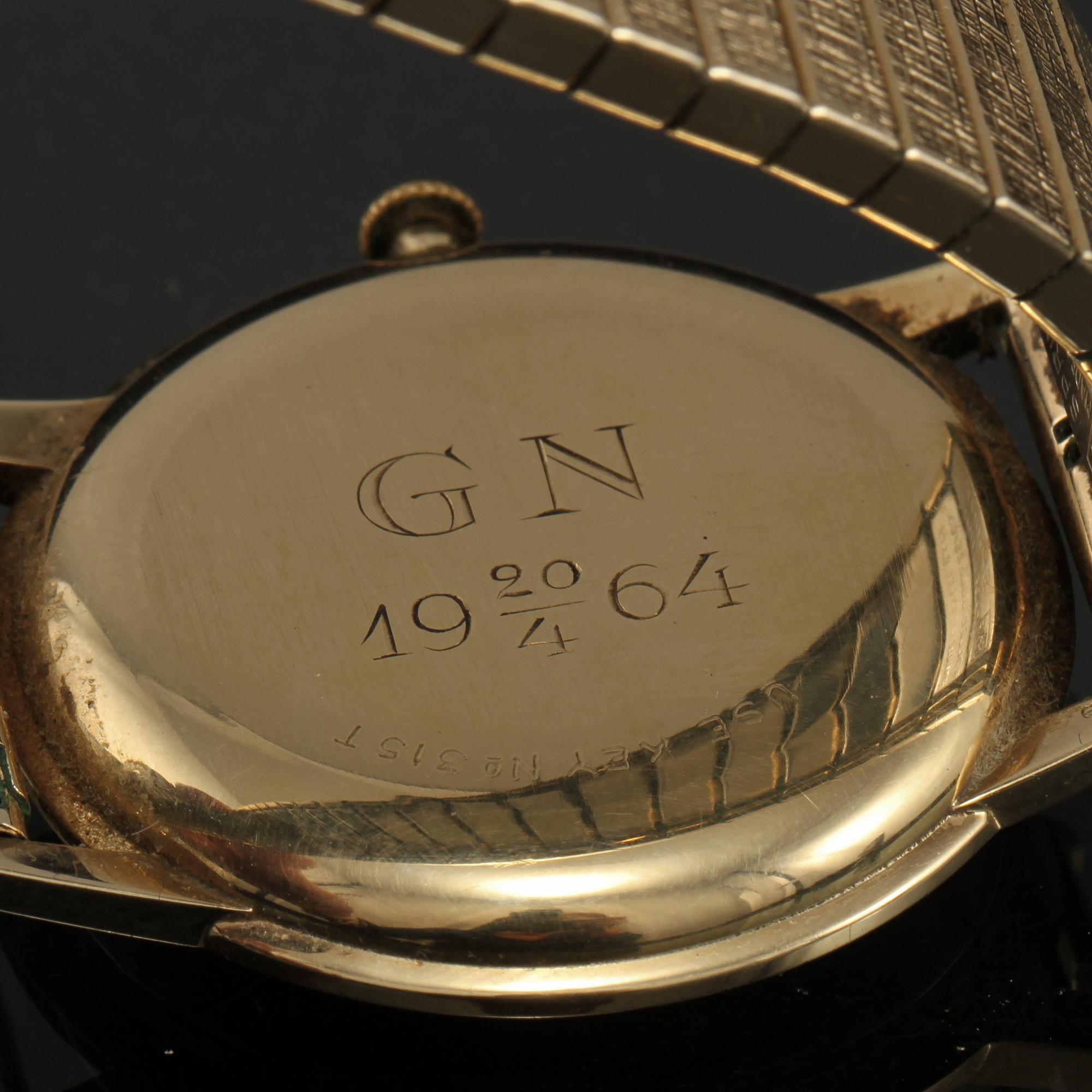 ARMBANDSUR, 14 k guld med förgylld flexlänk, Tissot, 1960-tal.