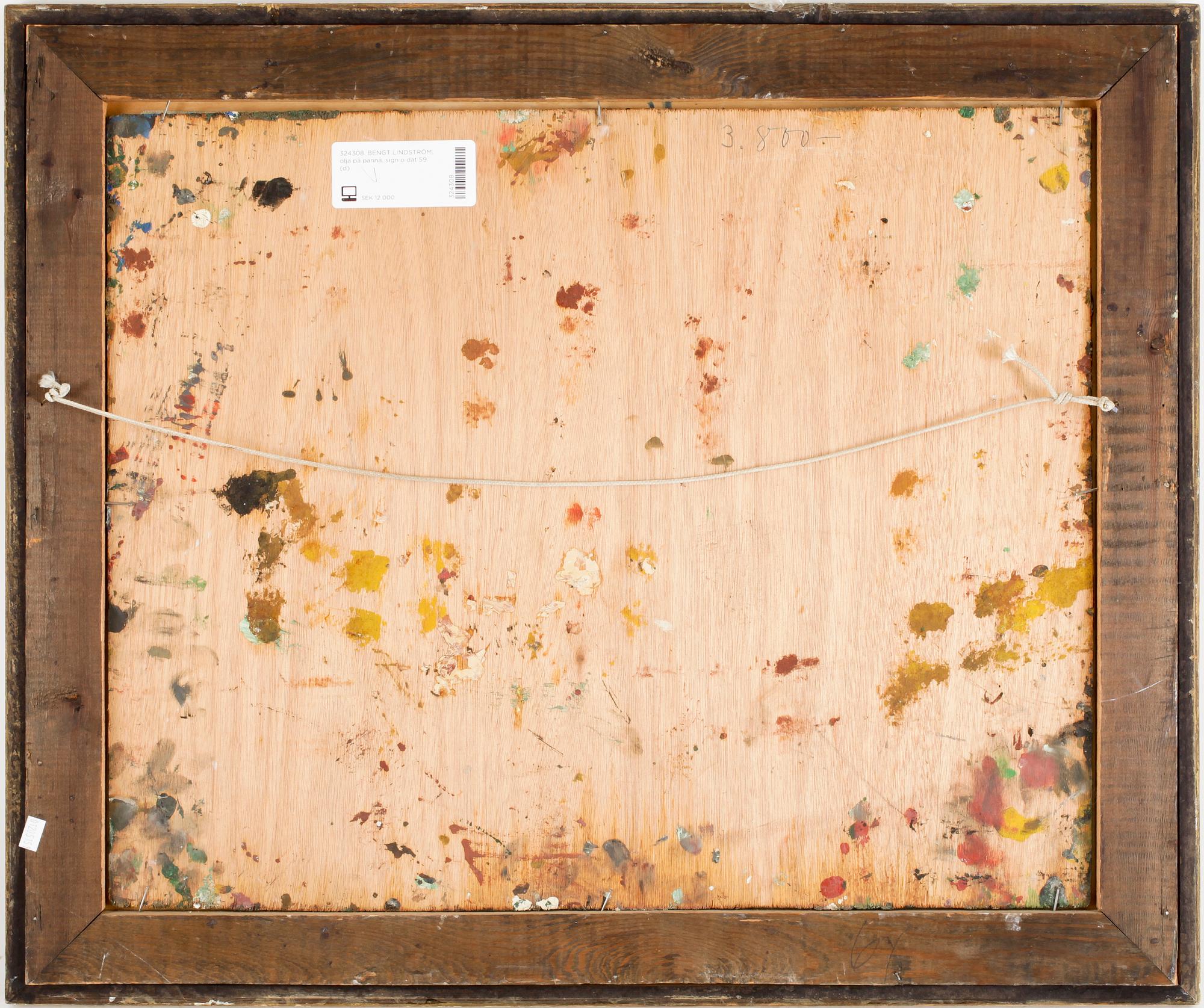 BENGT LINDSTRÖM, olja på pannå, sign o dat 59.