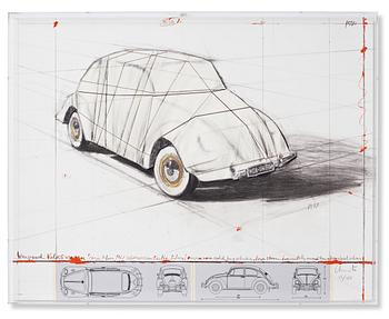 708A. Christo & Jeanne-Claude, "Wrapped Volkswagen (Project for 1961 Volkswagen Beetle Saloon)".