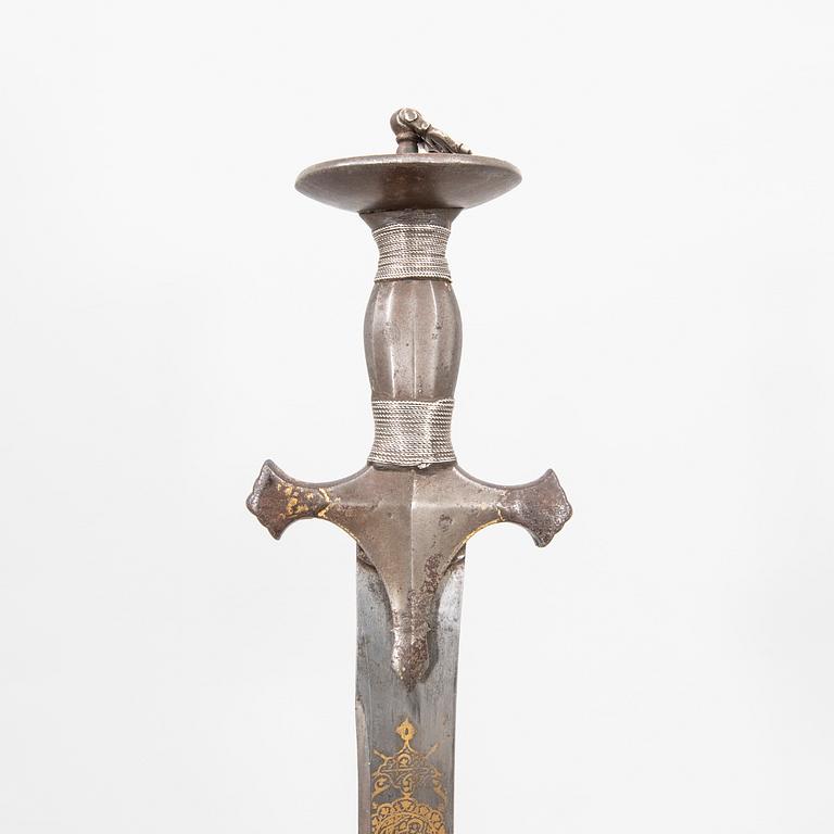 Tulwar / Shamshir, sabre, Afghan - Indian, turn of the Century 1900.