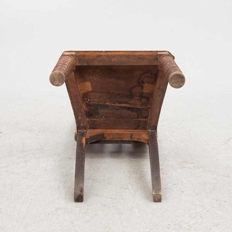 A carved Gothic-revival chair, 1830's/40's.