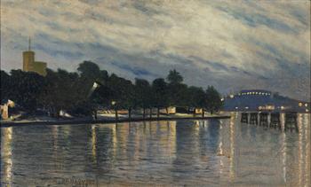 Karl Dahlqvist, Evening Light at Kastellholmen, Stockholm.