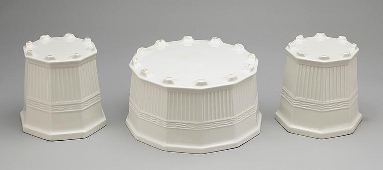 YTTERFODER, 3 st, porslin, prins Eugens Waldemarsudde, Gustavsberg, 1900-tal.