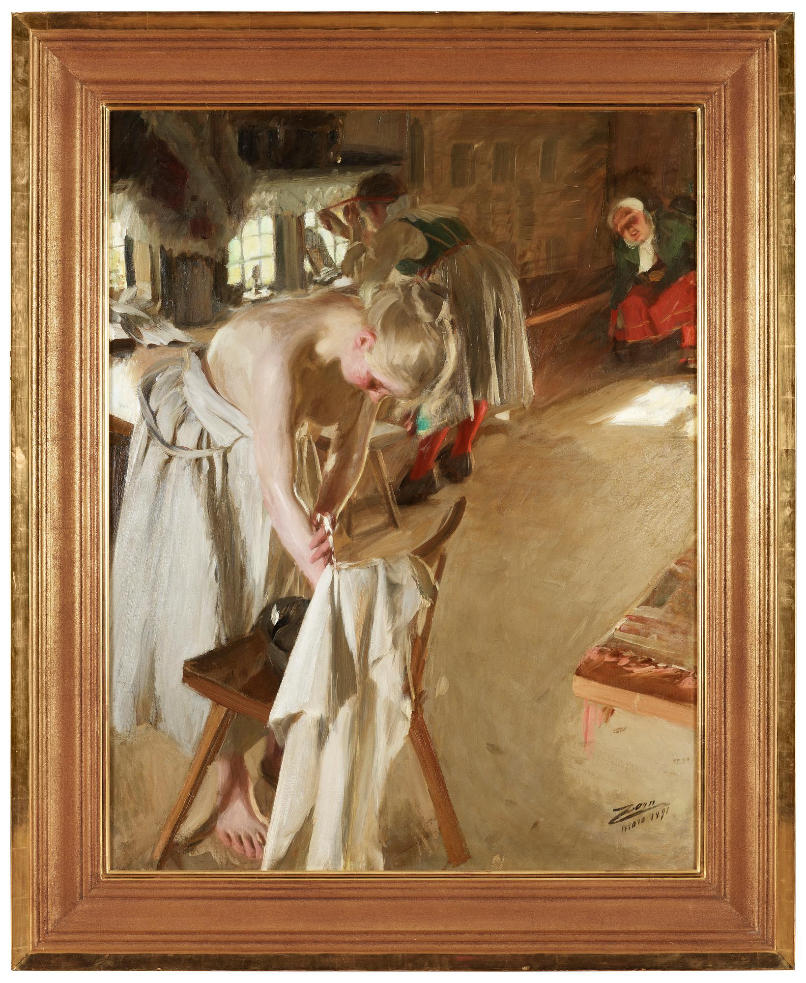 Anders Zorn, "Söndagsmorgon" (Sunday morning).