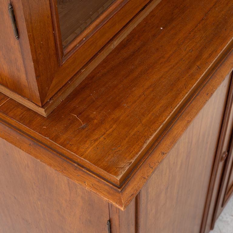 A mahogany veneered cabinet, late 19th Century.