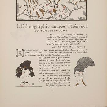 MODETIDNINGAR, nr1-10, "Gazette Bon Ton", pochoir- och litografiska planscher, utgivare Lucien Vogel, Paris, 1920.