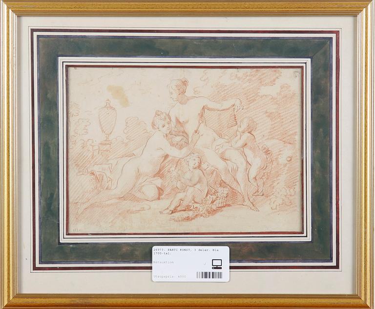 PARTI KONST, 3 delar. Bla 1700-tal.