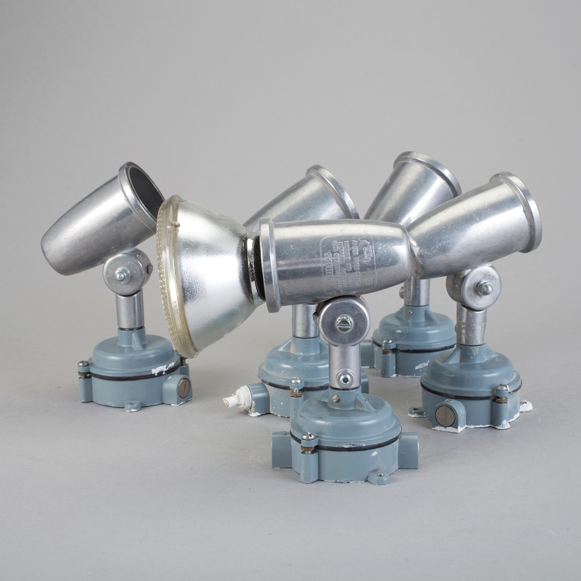 INDUSTRILAMPOR, 5 st, Philips, 1900-talets andra hälft.