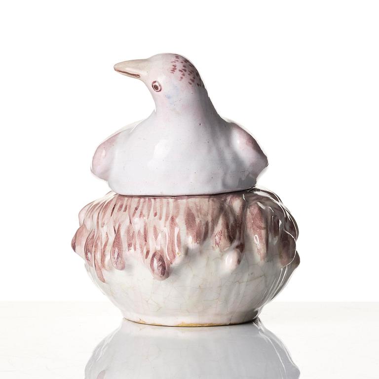 A Swedish Marieberg faience butter tureen, 18th century.