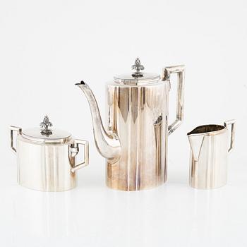 A silver coffee set by Sanfrid Svensson, Lidköping, Sweden, 1917.