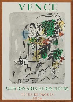 MARC CHAGALL, efter, 2 st utställningsaffischer.