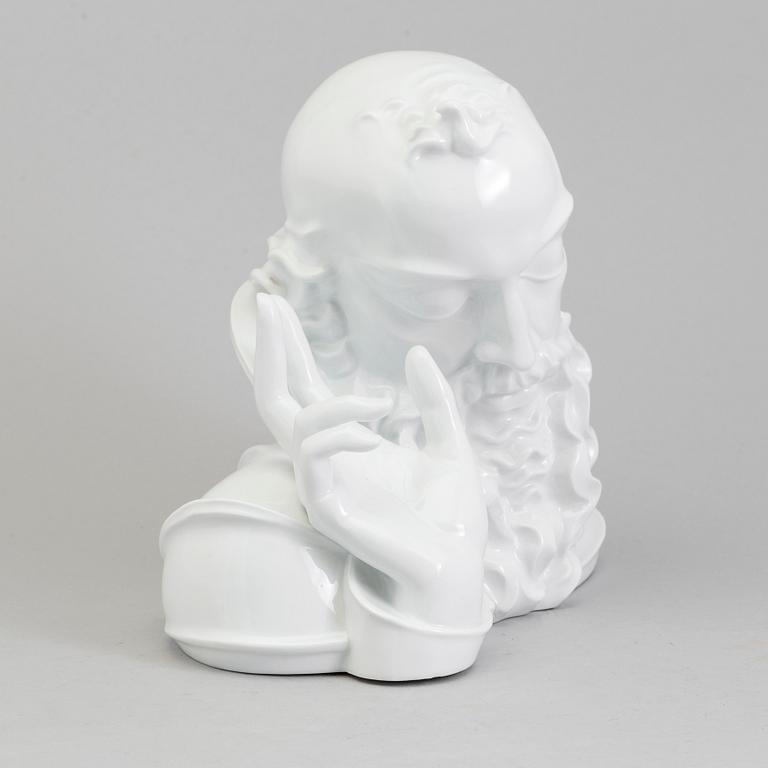 A porcelain bust of Christ from Staats Fachschule, Karlsbad, Czechoslovakia.