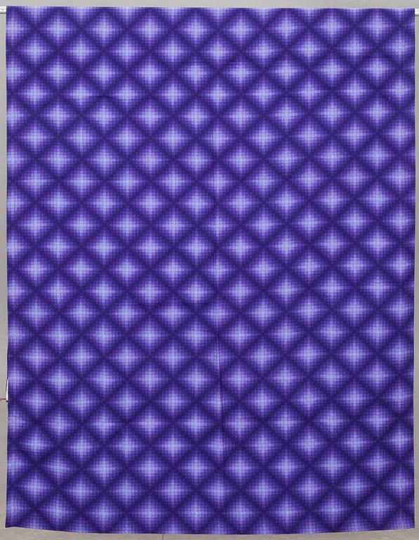 GARDINLÄNGDER, 2 st och PROVBITAR, 8 st, bommulskretong, Verner Panton för Mira-X.