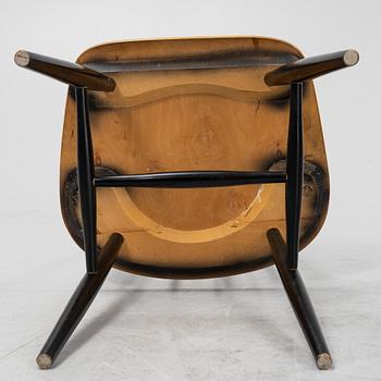 Ilmari Tapiovaara, a set of six 'Fanett' chairs from Edsbyverken, 1960's.