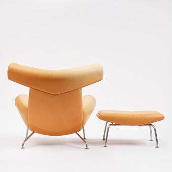 Hans J. Wegner, an “Ox Chair” with footstool, Erik Jørgensen, Denmark.