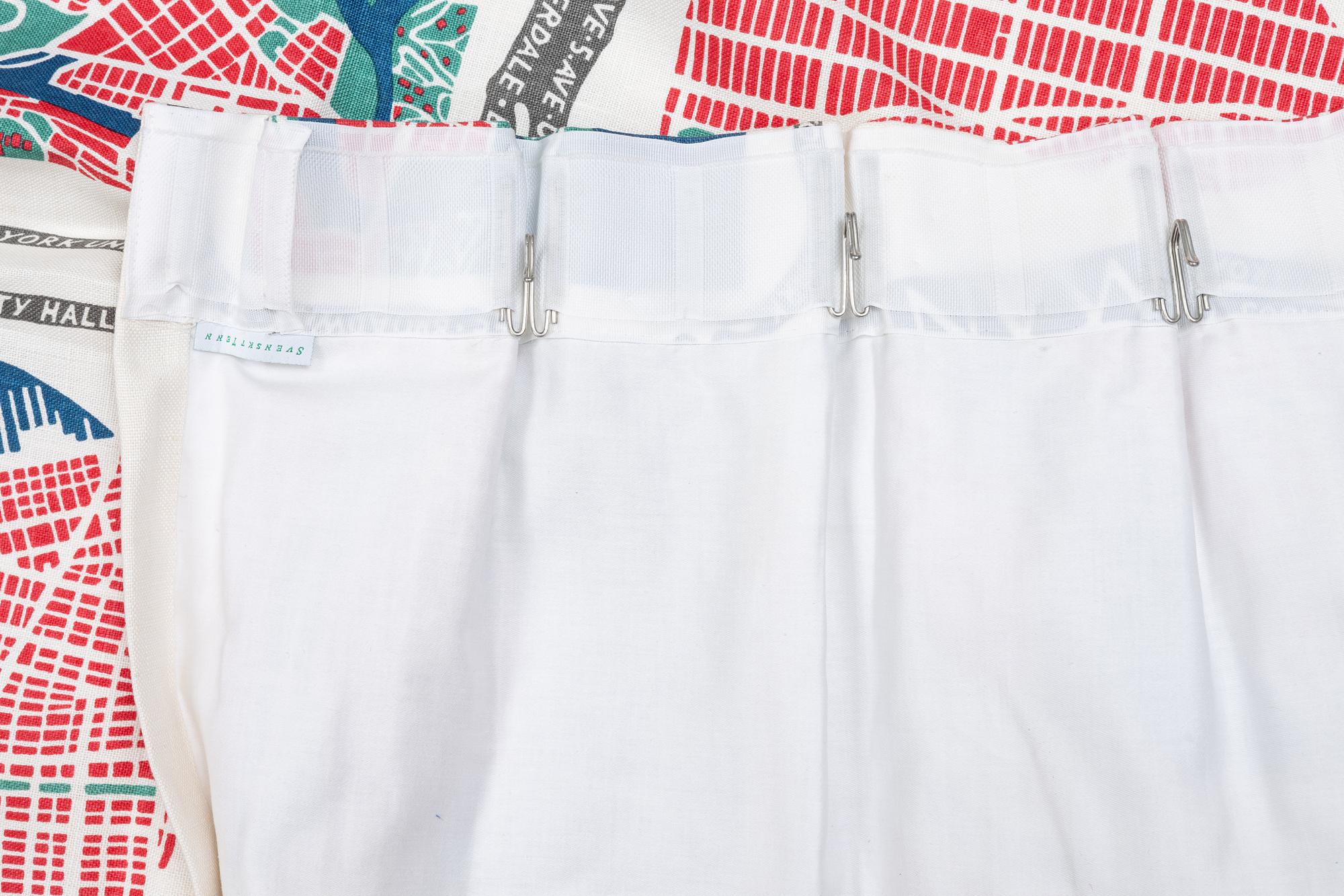 Josef Frank, curtains, a pair, "Manhattan", Svenskt Tenn.