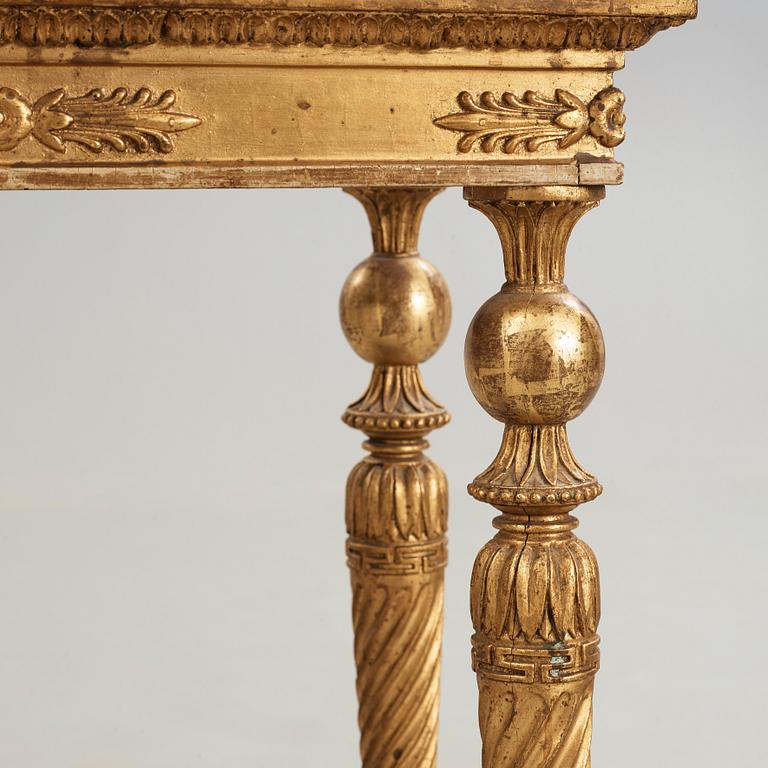 A late Gustavian early 19th century console table.