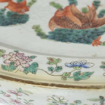 Värmefat, porslin, Kina, Qingdynastin, 1800-tal.