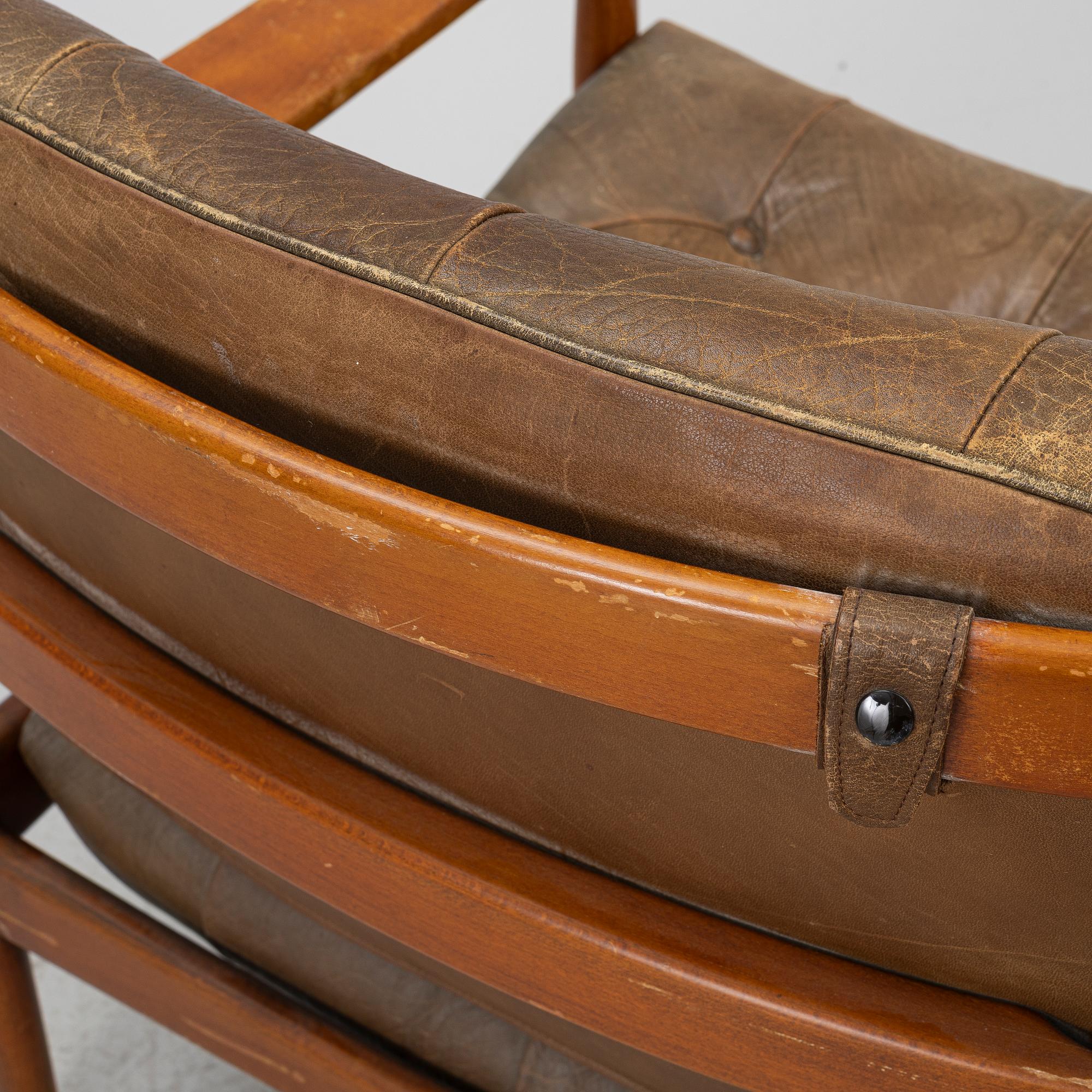Ingemar Thillmark, armchairs, 2 pcs, "Läckö high" and "Läckö low", OPE, second half of the 20th century.