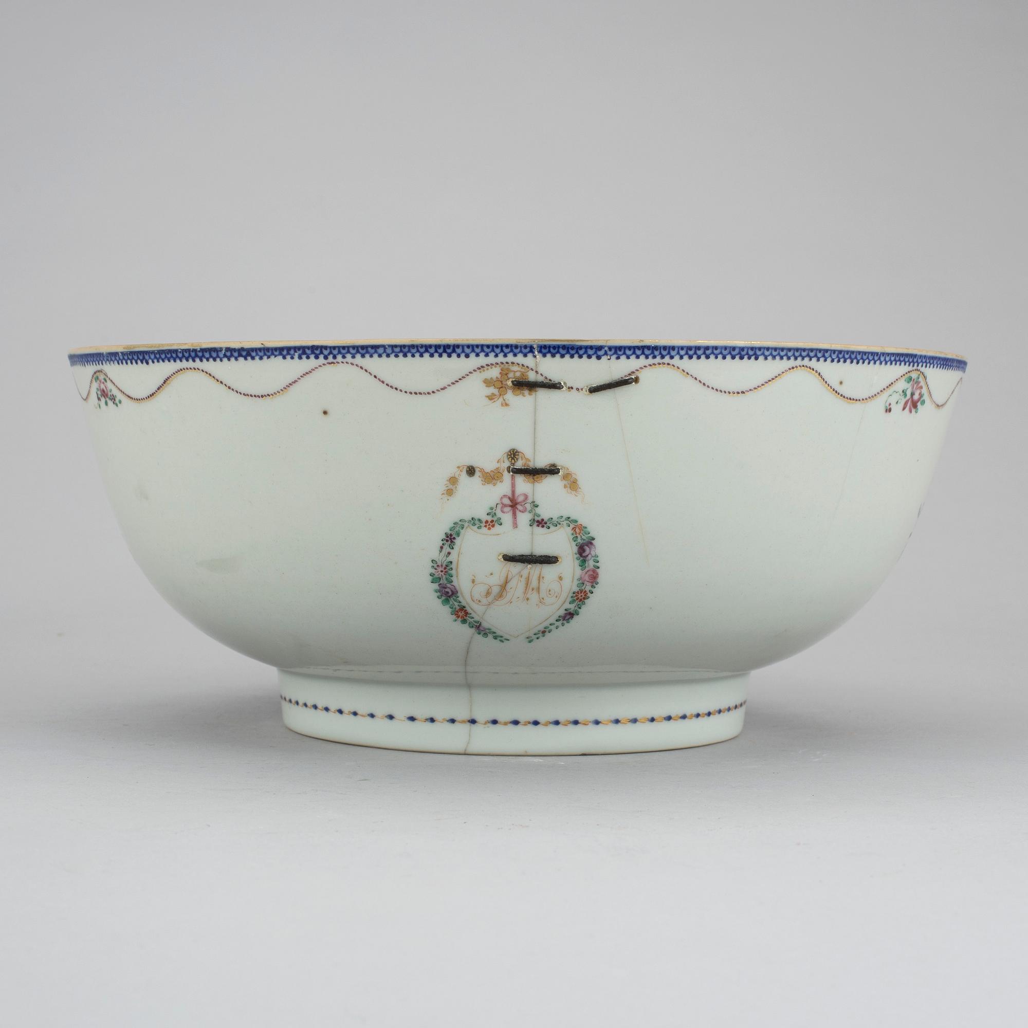 SKÅL, kompaniporslin, Kina, Qianlong (1736-95).