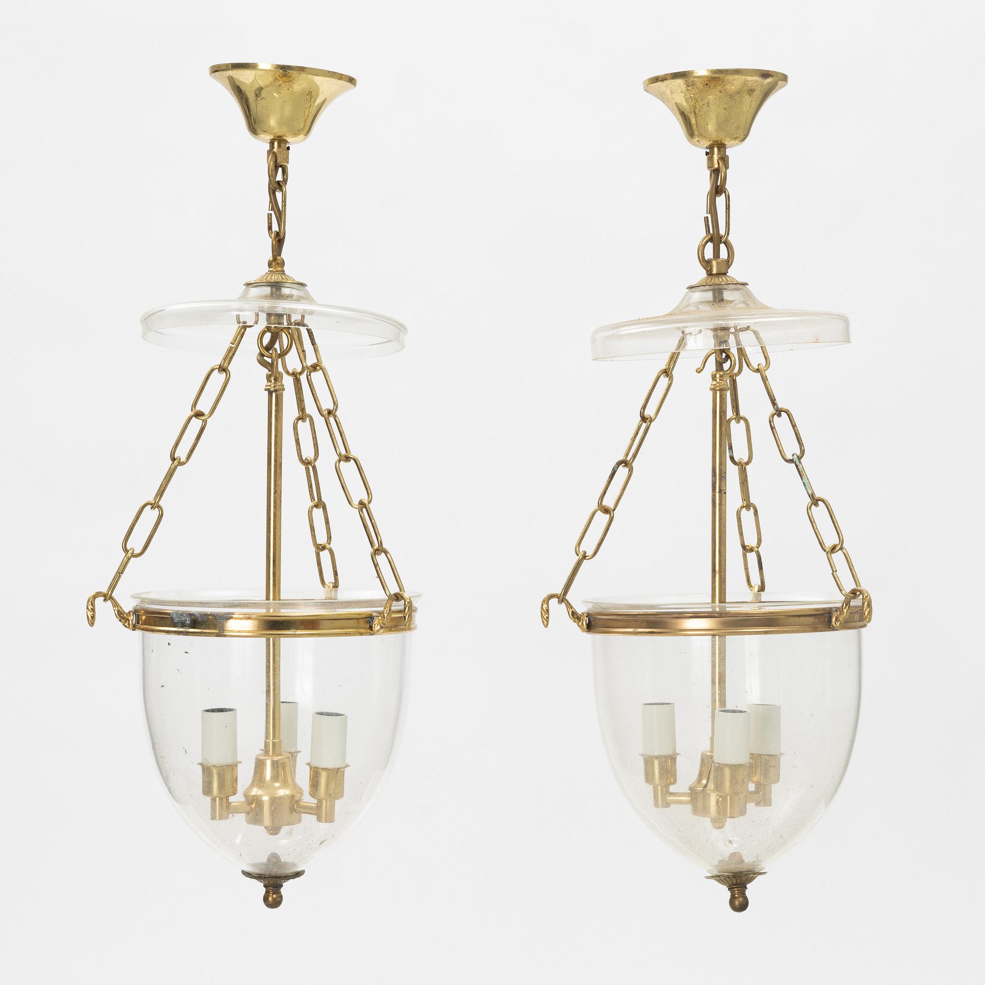 Taklyktor, ett par, 1900-talets andra hälft.