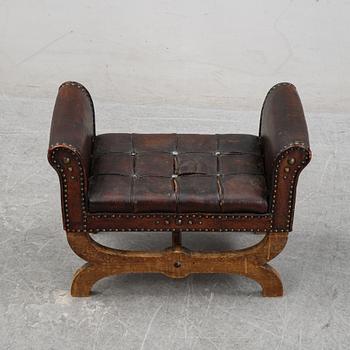 Otto Schulz, a leather stool for Boet, Gothenburg, 1930s.