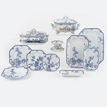 Matservis, 47 delar, flintgods, "Pomona", Rörstrand, sent 1800-tal.