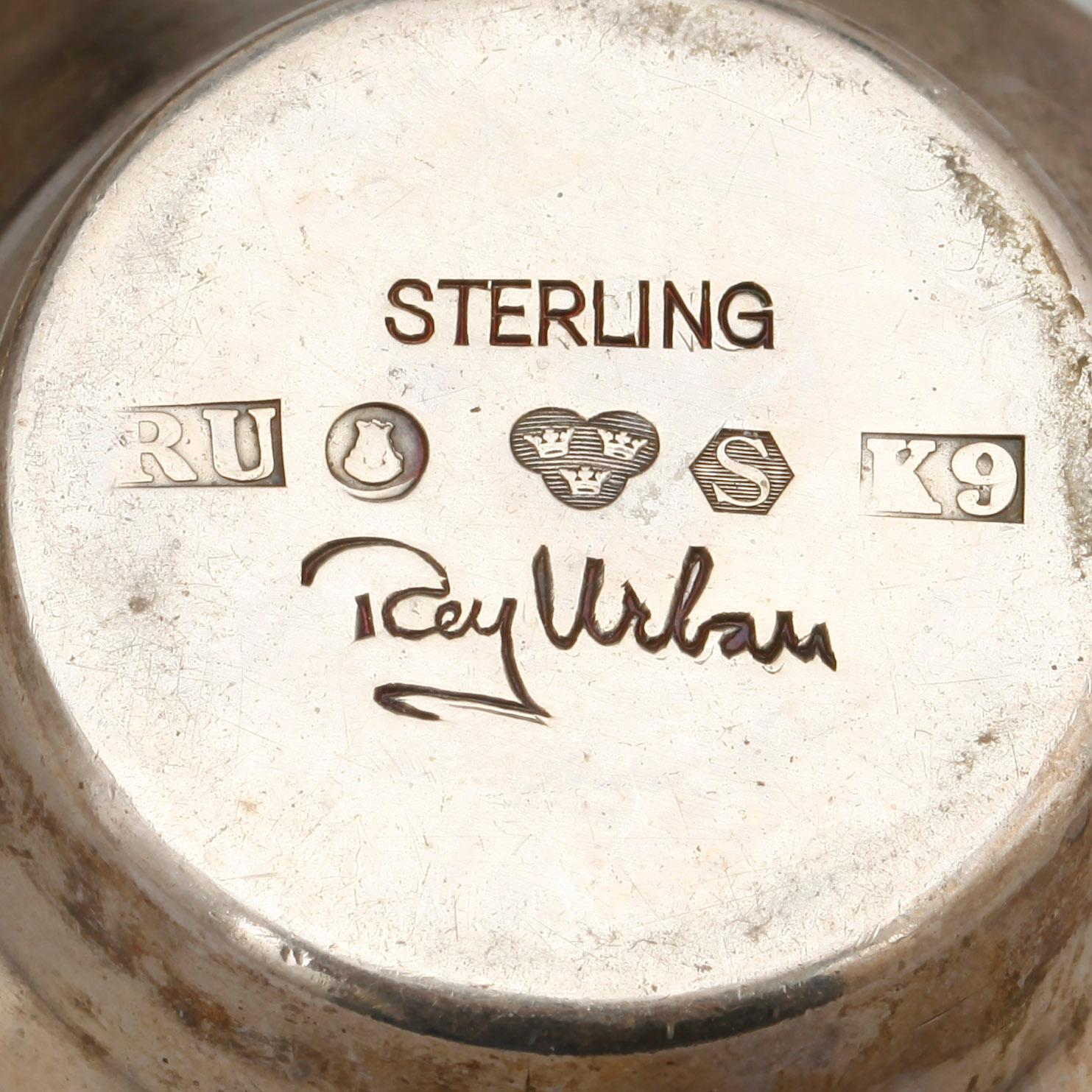 PARTI SILVER, 5 delar. Bl a Rey Urban, Stockholm 1960. Totalt ca 390 g.
