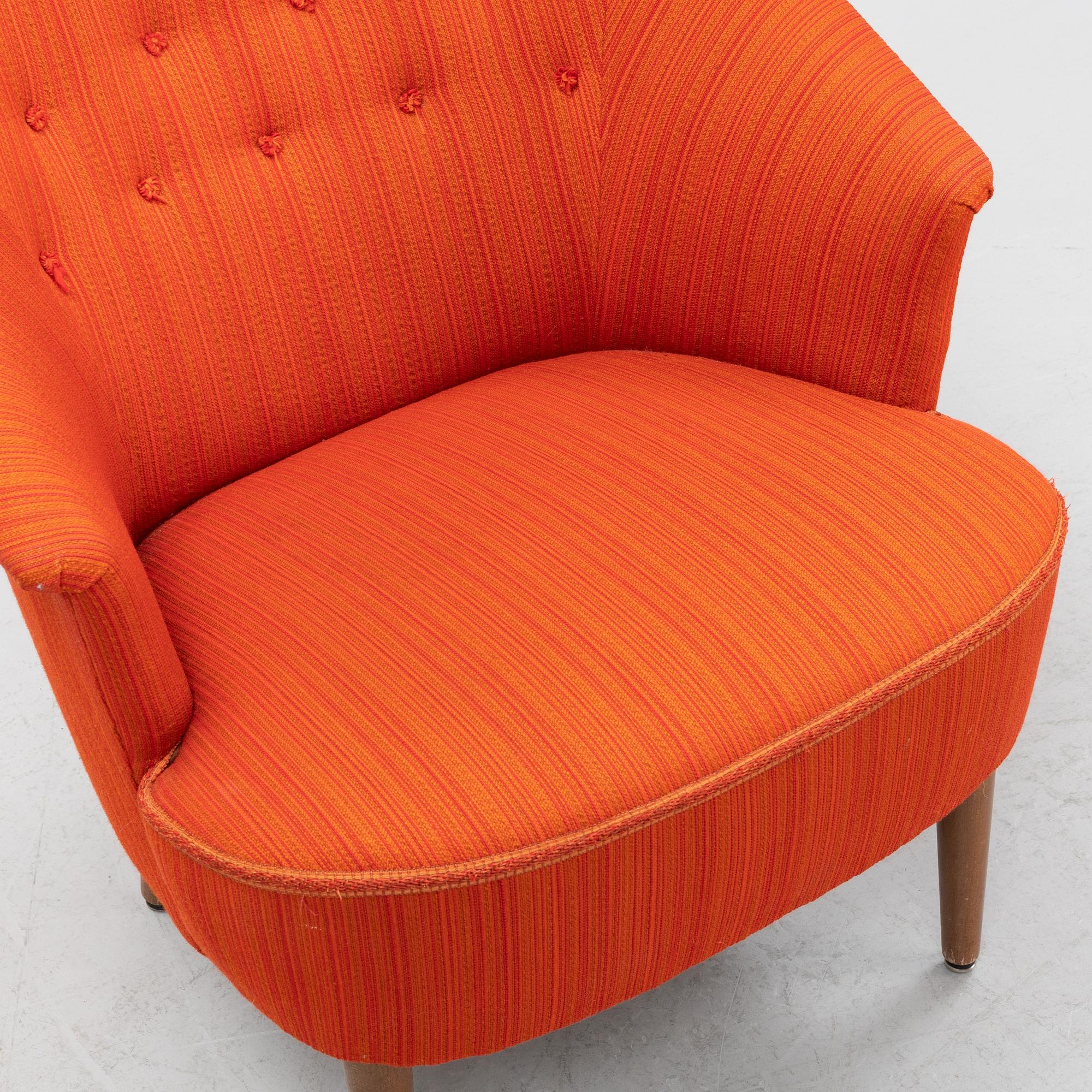 Carl Malmsten, a 'Lillasyster' easy chair for OH Sjögren, second half of the 20th Century.