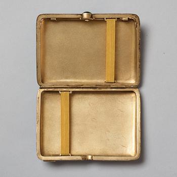 Icke identifierad mästarstämpel, CIGARETTETUI, silver, Moskva 1908-1917.