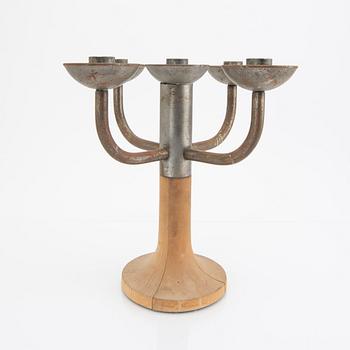 Signe Persson-Melin, an iron and wood candelabra 1960/70s.