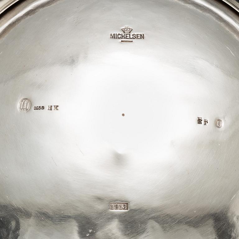 A MICHELSEN, a sterling silver bowl, Denmark,  Copenhagen, 1913, 738 gram.'.
