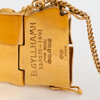 An 18K gold bracelet designed by Björn Weckström for Lapponia.