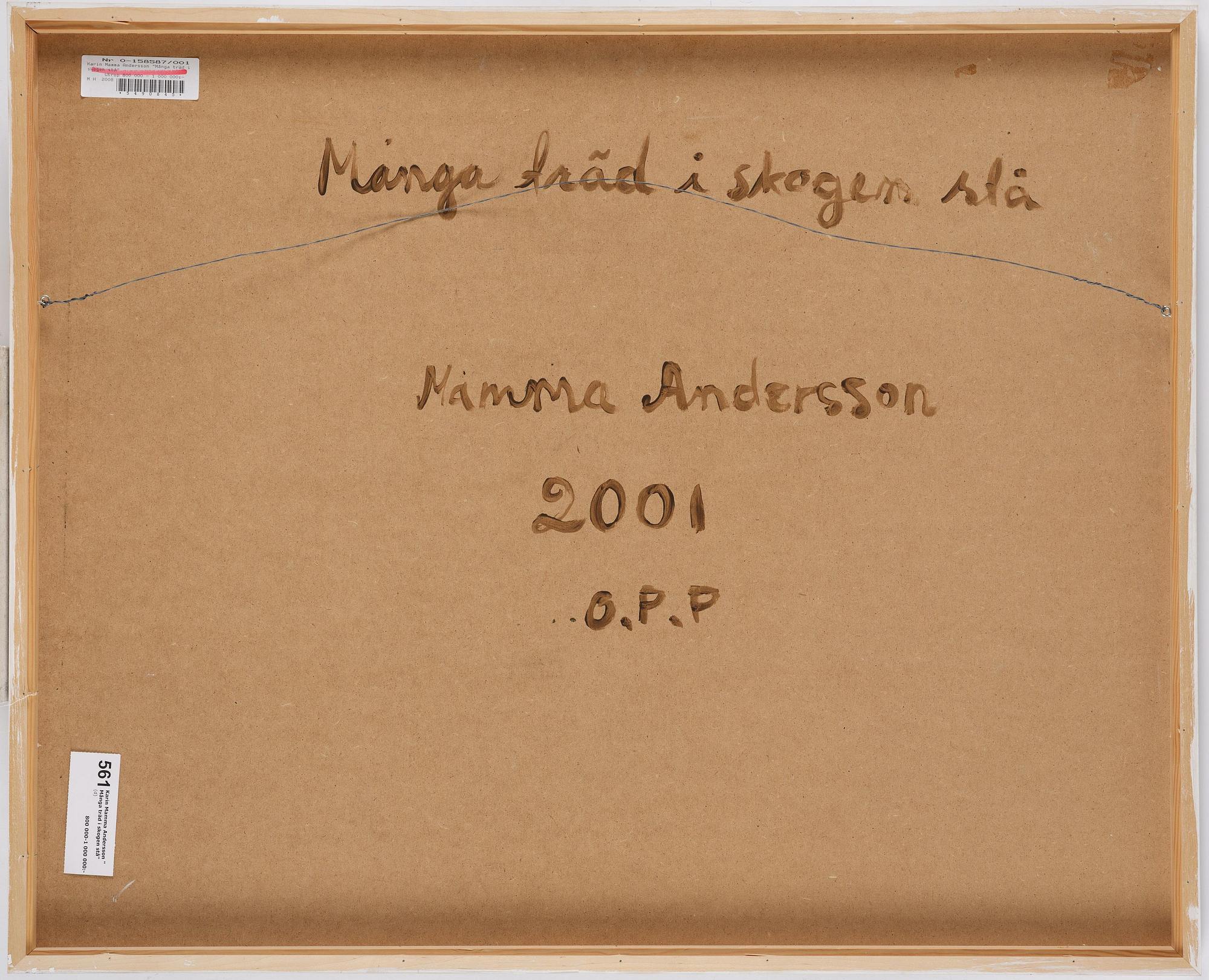 Mamma Andersson, "Många träd i skogen stå".